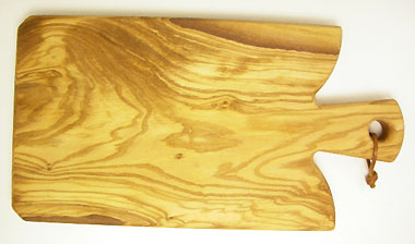 Olive Wood Cutting board with wooden handle (model F MIDIUM) - Click Image to Close